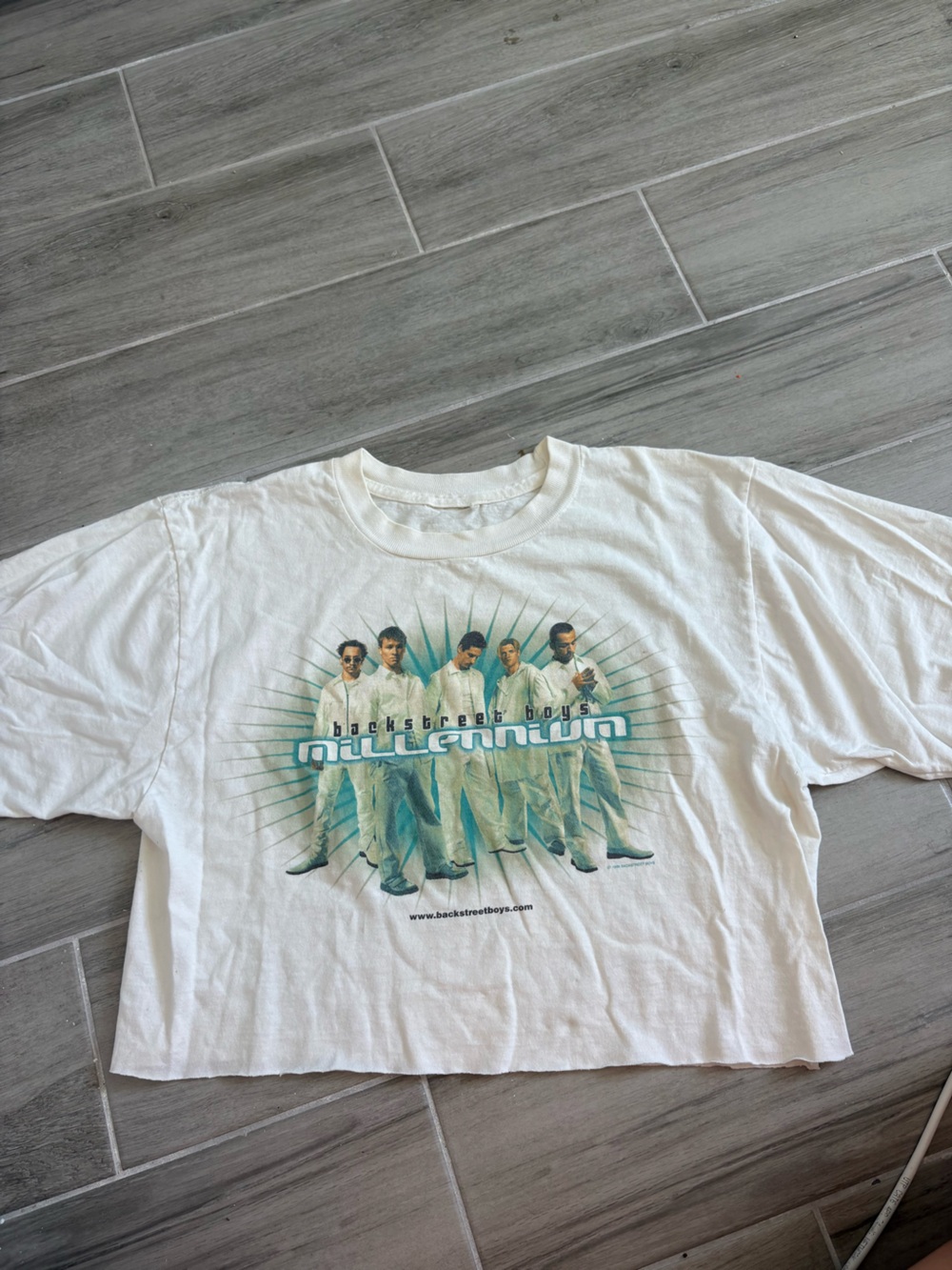 DIY Cropped Backstreet Boys Millennium Concert Tee